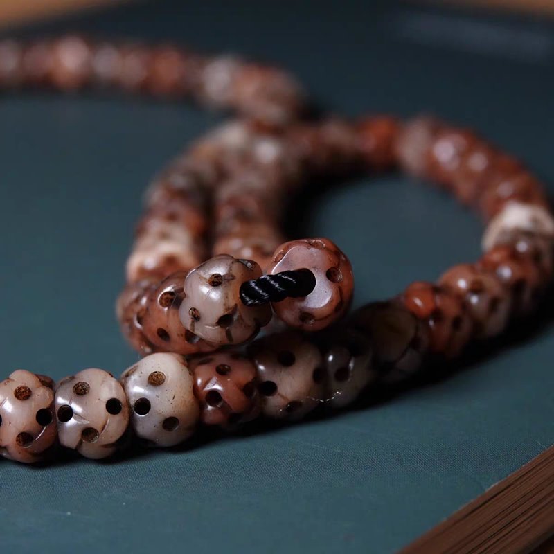 Tibetan Yak Bone Mens Mala Necklace