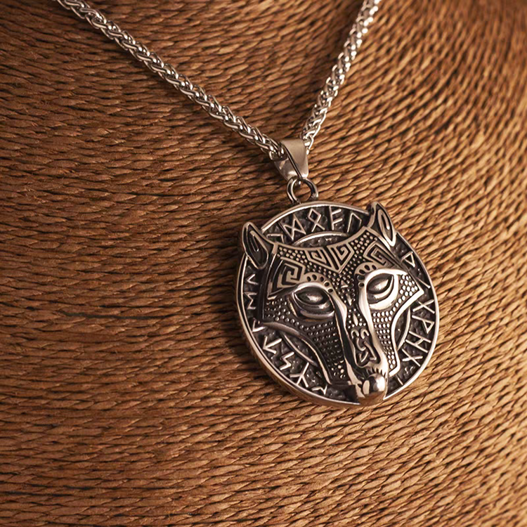 Fenrir Elder Futhark Runic Pendant