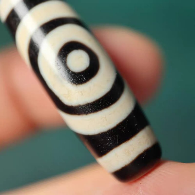 Samsara and Nirvana Talisman 2 Eye Dzi Bead
