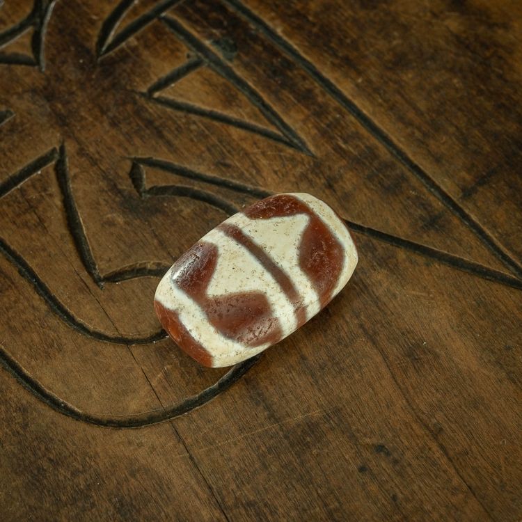 Energy of Resilience Tiger Tooth Dzi Bead