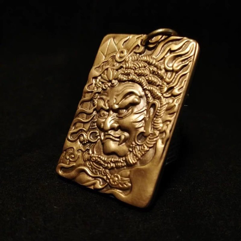 Brass Acala Wisdom King Protection Amulet