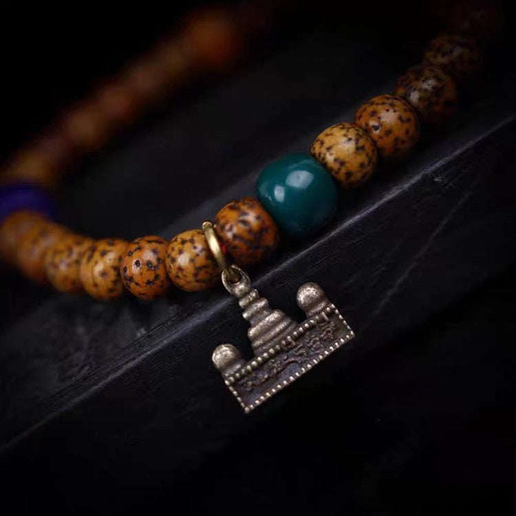 Vintage Tibetan Bronze Om Mani Padme Hum Charm