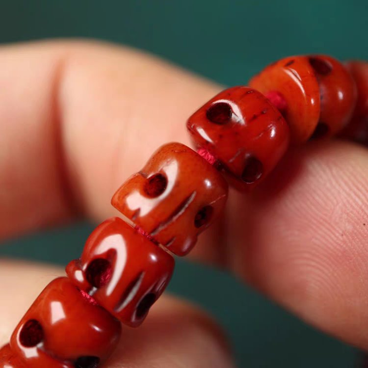 Tibetan Yak Bone Skull Beads