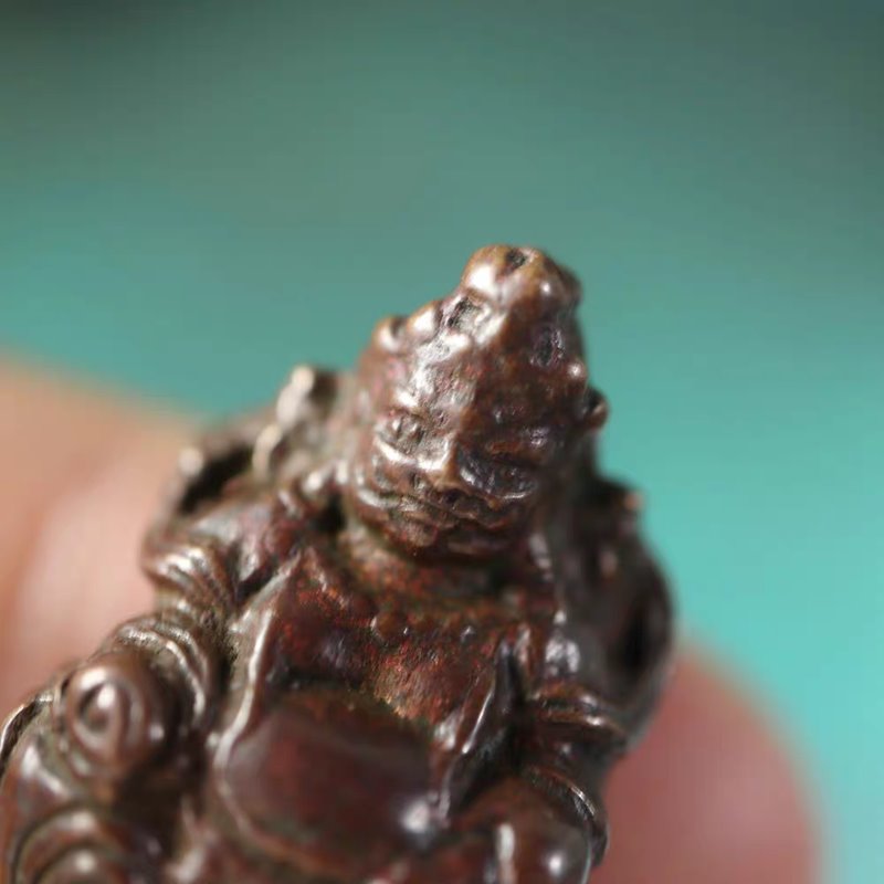 Vintage Tibetan Meteoric Iron God of Wealth Pendant