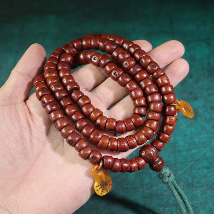 Old Tibetan Bodhi Seed Mala 8mm Seeds