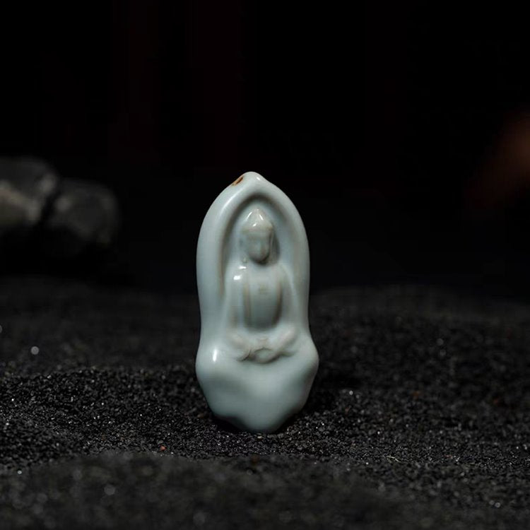 Porcelain Dhyana Mudra Buddha Pendant