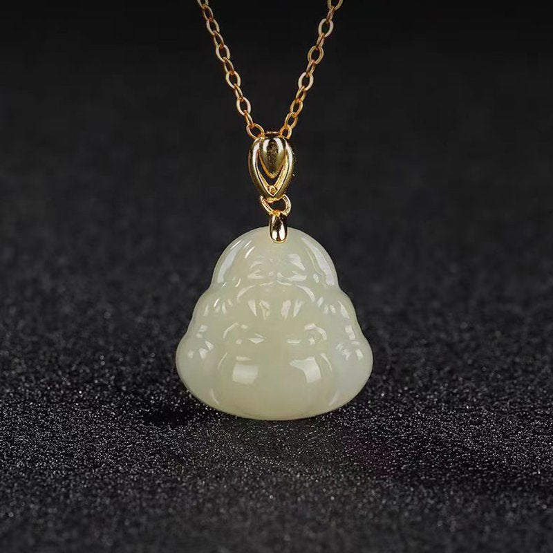 Small Light Green Jade Buddha Pendant