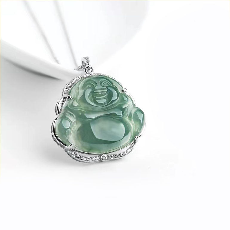 Genuine Green Jade Buddha Pendant