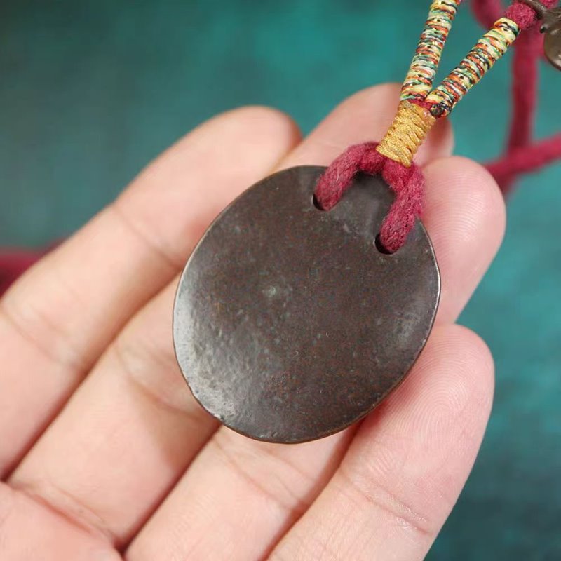 Vintage Tibetan Meteoric Iron Guan Yin Pendant