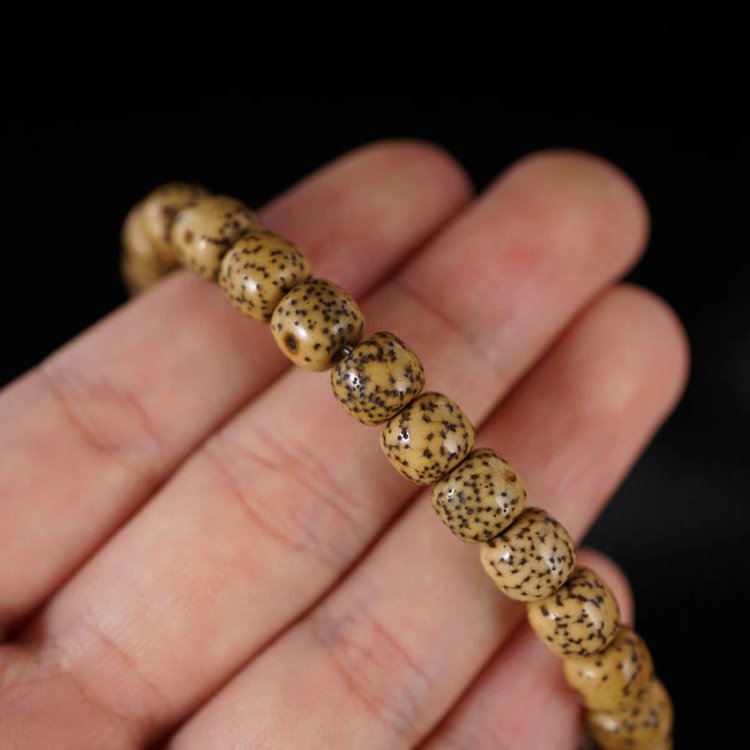 Antique Tibetan Star Moon Bodhi Lotus Mala