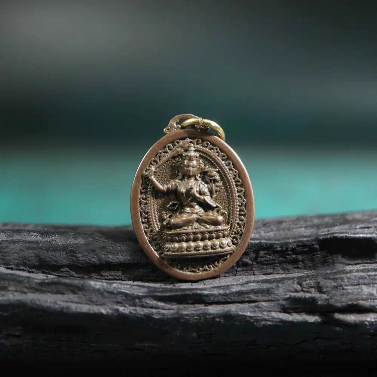 Vintage Tibetan Iron Manjushri Charm
