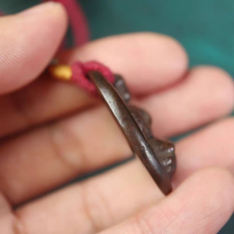 Vintage Tibetan Meteoric Iron Guan Yin Pendant