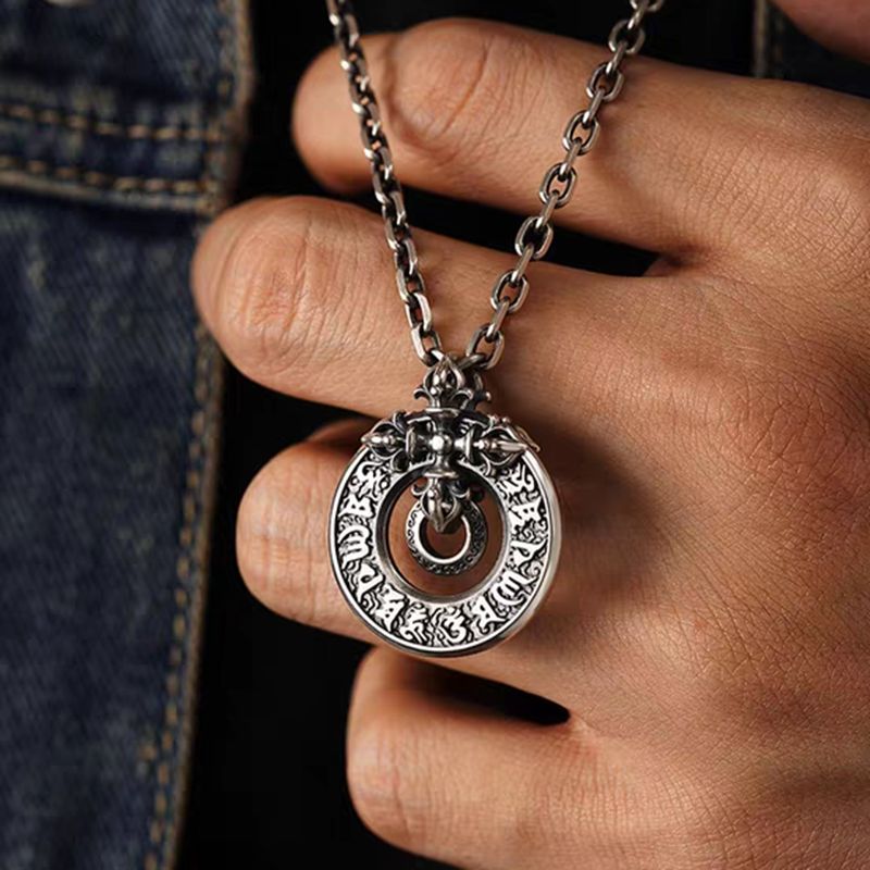 Om Mani Padme Hum Mantra Pendant Necklace