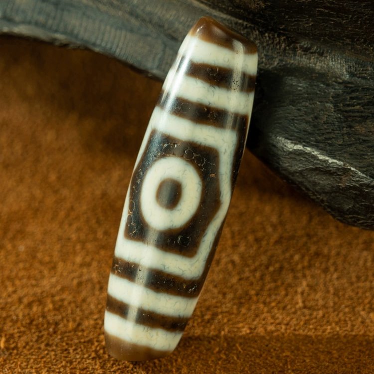 Holistic Harmony 3 Eye Dzi Bead