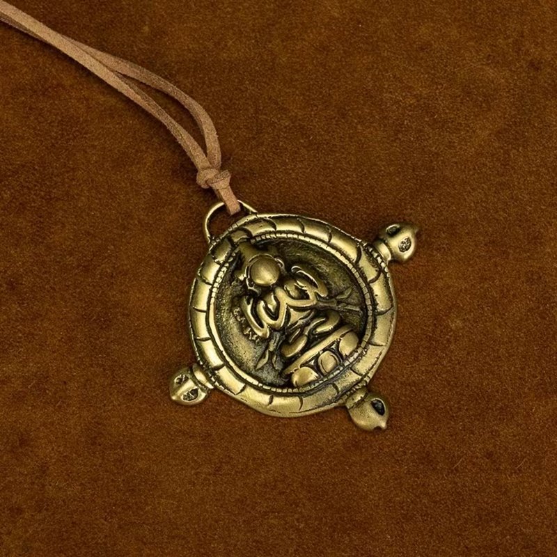 Vintage Tibetan Brass Guanyin Amulet