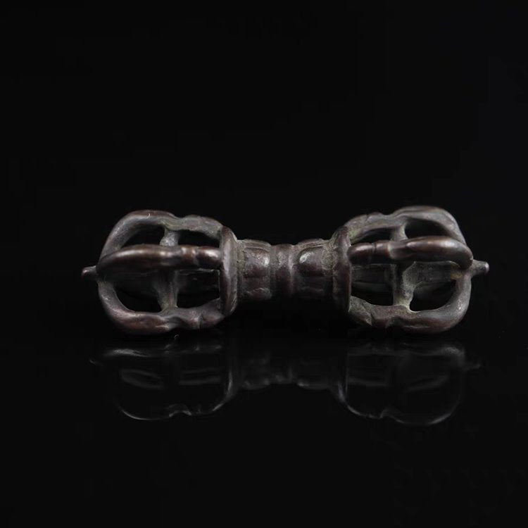 Vintage Tibetan Iron Lotus Scepter Pendant