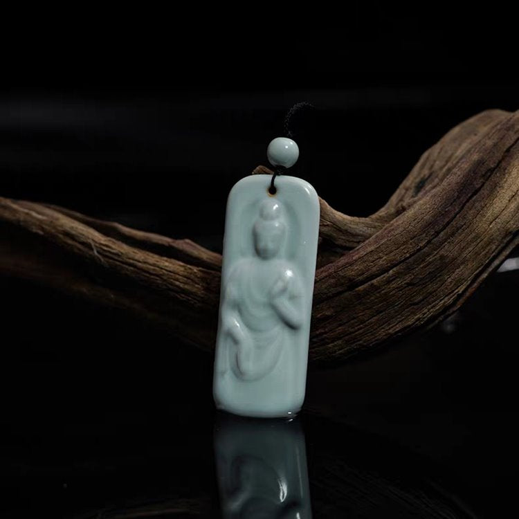 Porcelain Quan Yin Pendant