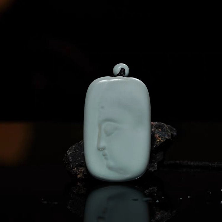 Porcelain Ceramic Buddha Head Pendant