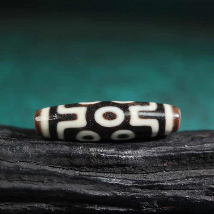 Talisman of Clarity and Wisdom 7 Eye Dzi Bead