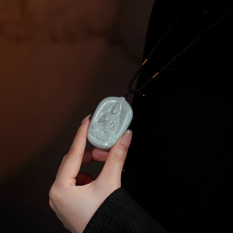 Blue and White Porcelain Buddha Pendant