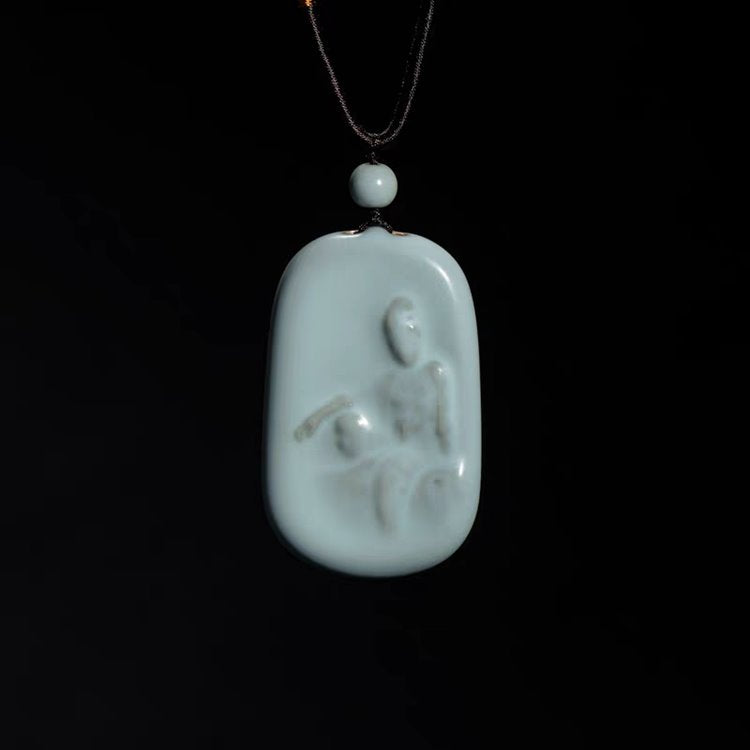 Porcelain Royal Ease Kuan Yin Pendant