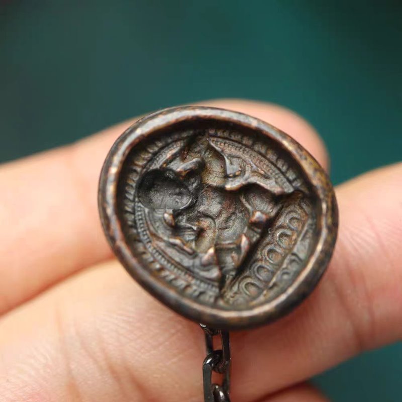 Vintage Tibetan Vajrapani Figurine Pendant