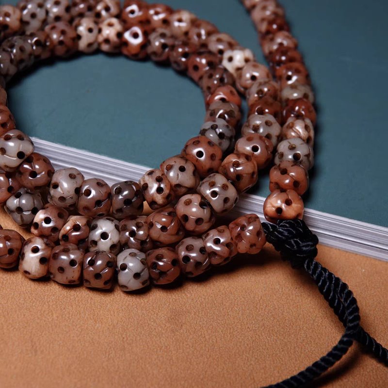 Tibetan Yak Bone Mens Mala Necklace