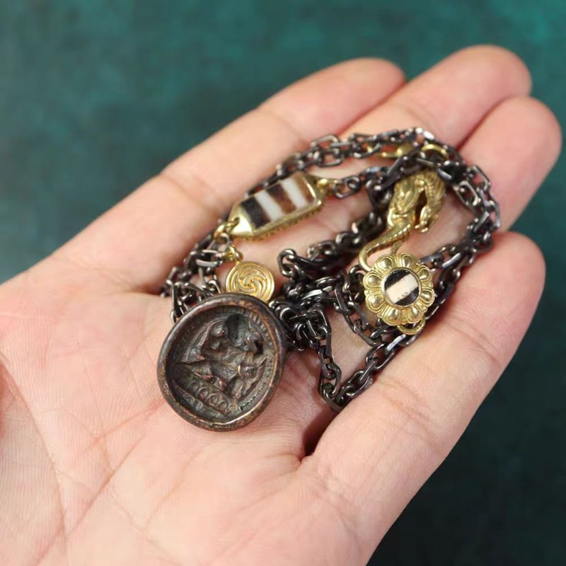 Vintage Tibetan Vajrapani Figurine Pendant