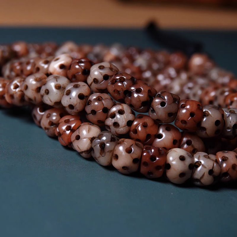 Tibetan Yak Bone Mens Mala Necklace