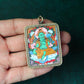 Tibetan Hand-Painted Green Tara Thangka Pendant