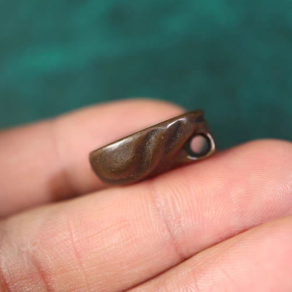 Vintage Tibetan Iron Green Tara Mantra Pendant