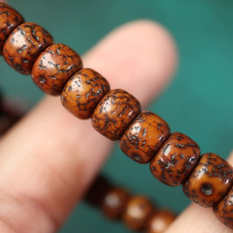 Antique Tibetan Star Moon Bodhi Seed Rosary Beads