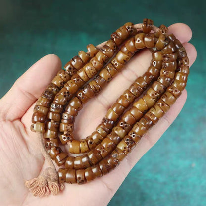 Vintage Tibetan Yak Bone Skull Beads