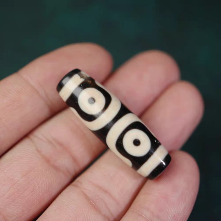 Triple Blessings 3 Eye Dzi Bead