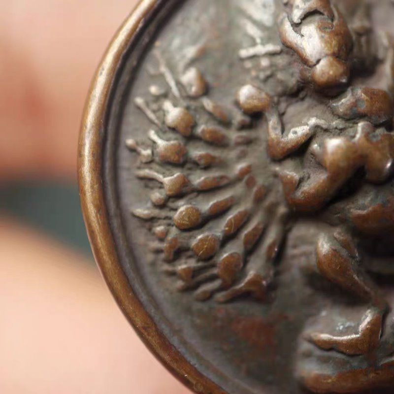 Vintage Tibetan Copper Hayagriva Pendant