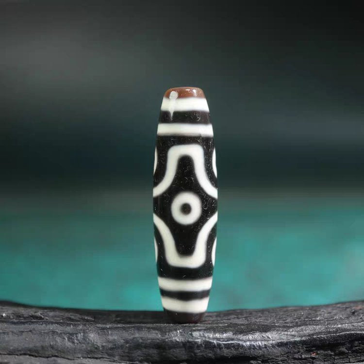 Discerning Emptiness Through Form 6 Eye Dzi Bead