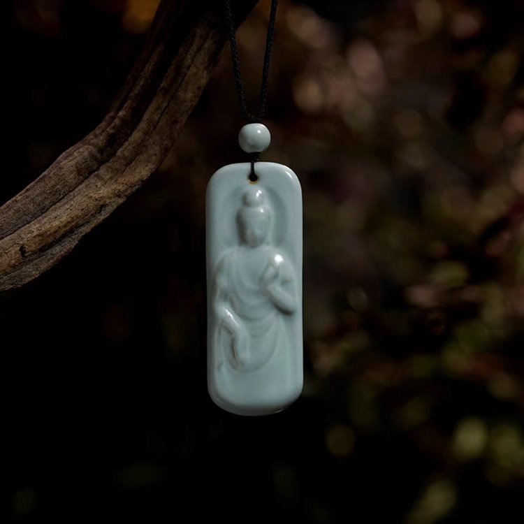 Porcelain Quan Yin Pendant