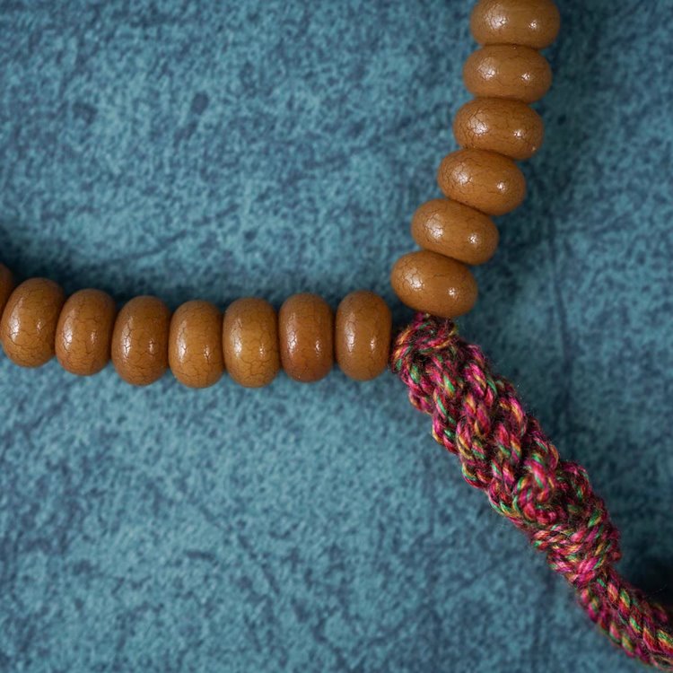 Vintage Tibetan Bodhi Root Monk Bead Bracelet