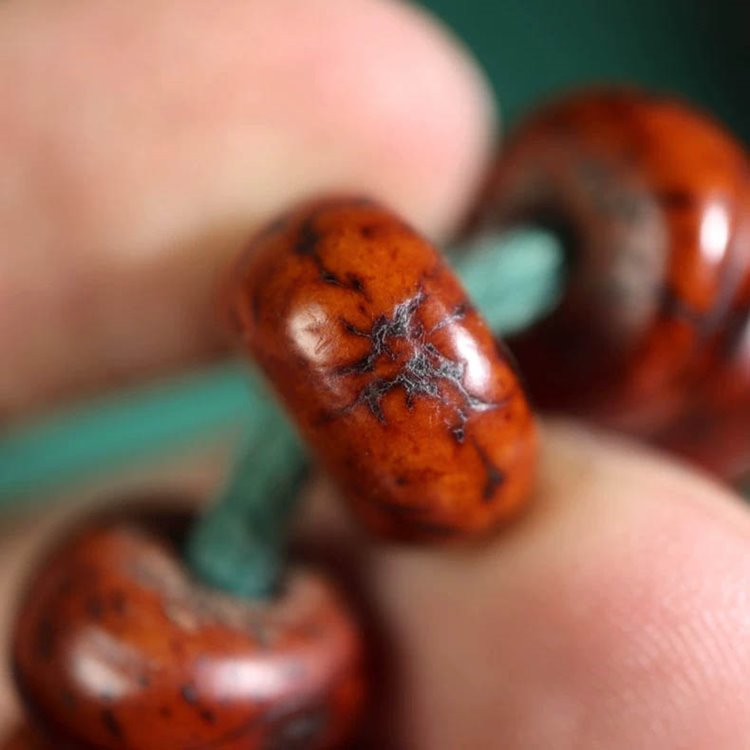 Vintage Tibetan Red Bodhi Beads Mala