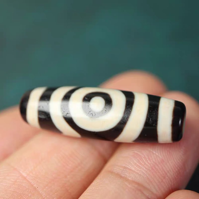 Samsara and Nirvana Talisman 2 Eye Dzi Bead