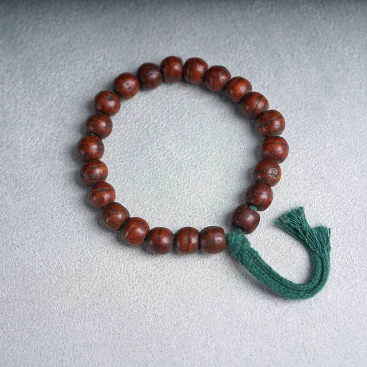 Vintage Tibetan Red Bodhi Seed Wrist Mala