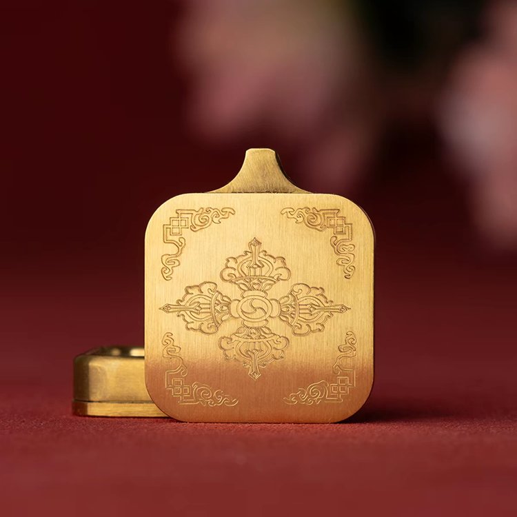 Square-Framed Acala Thangka Pendant