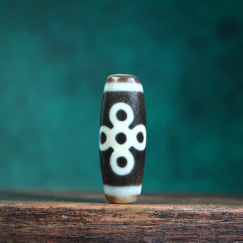 Five Dhyani Buddhas Empowerment Amulet 5 Eye Dzi Bead