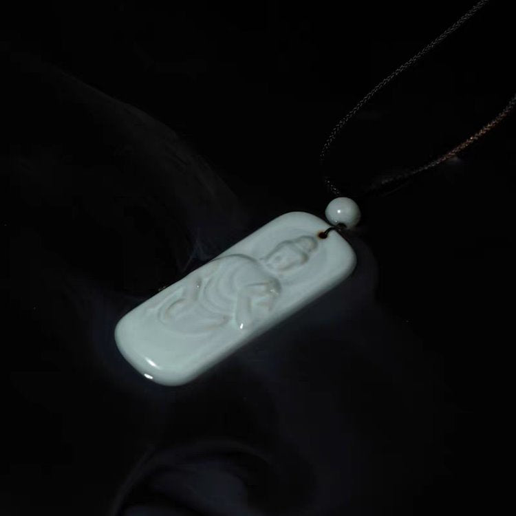 Porcelain Quan Yin Pendant