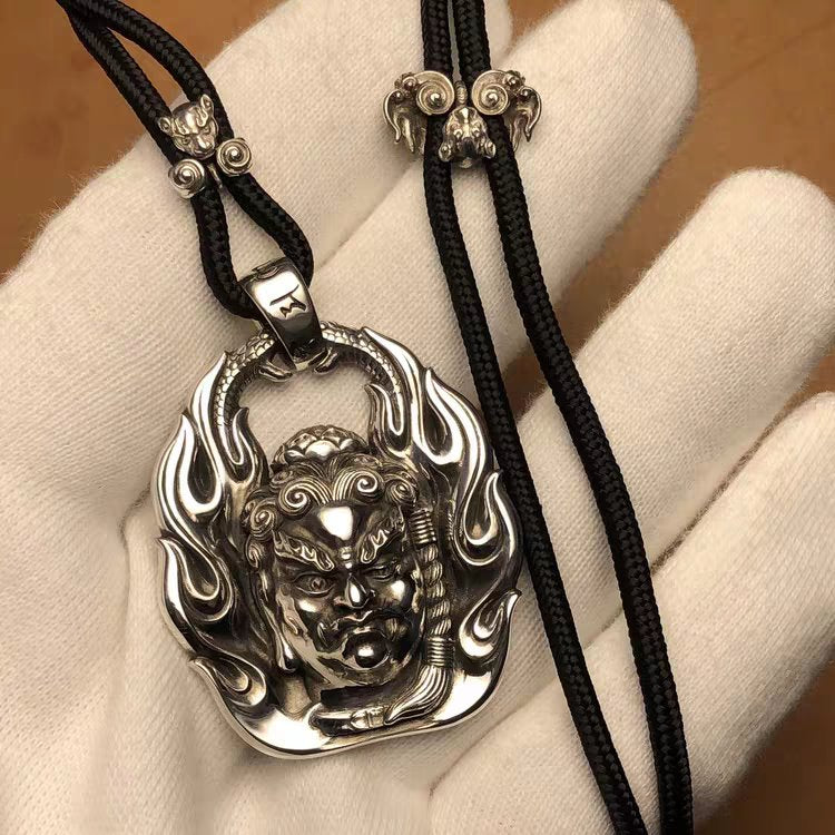 Flaming Fudo Myoo Pendant
