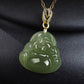 Green Jade Laughing Buddha Pendant