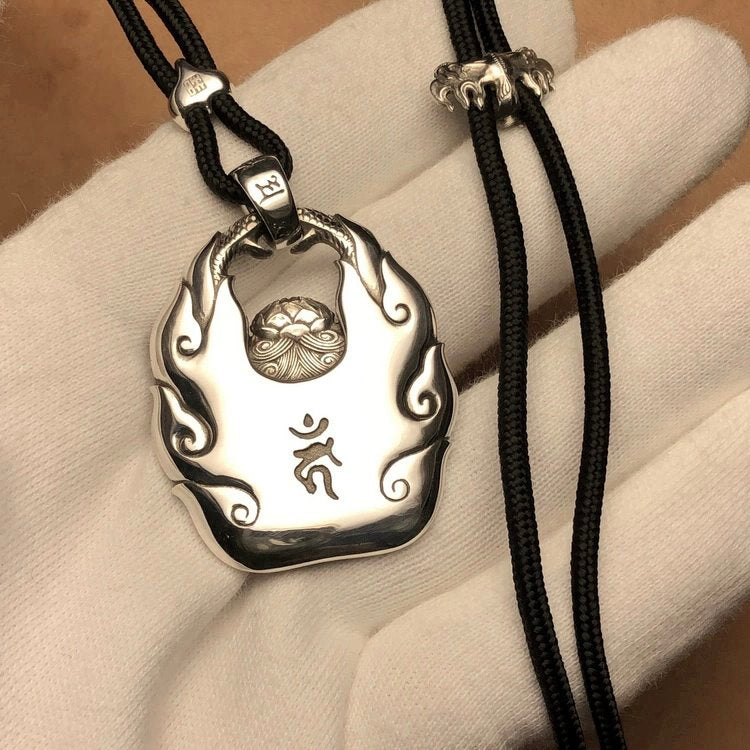 Flaming Fudo Myoo Pendant