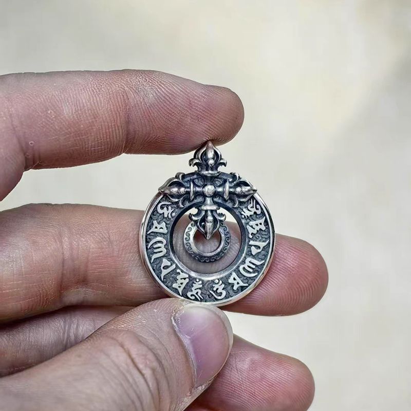Om Mani Padme Hum Mantra Pendant Necklace