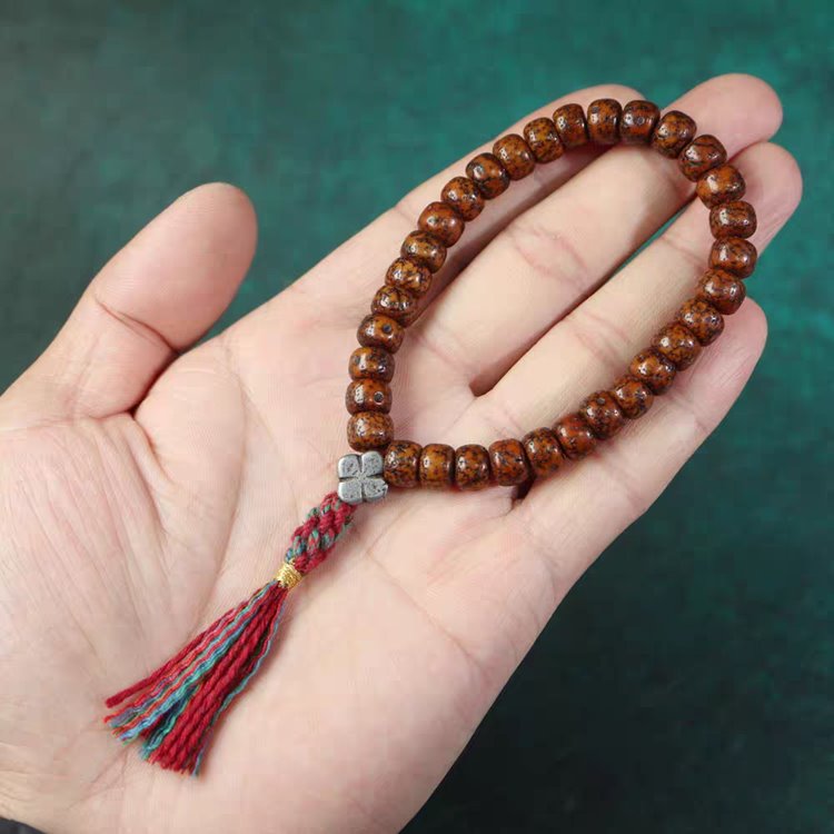 Antique Tibetan Star Moon Bodhi Seed Rosary Beads