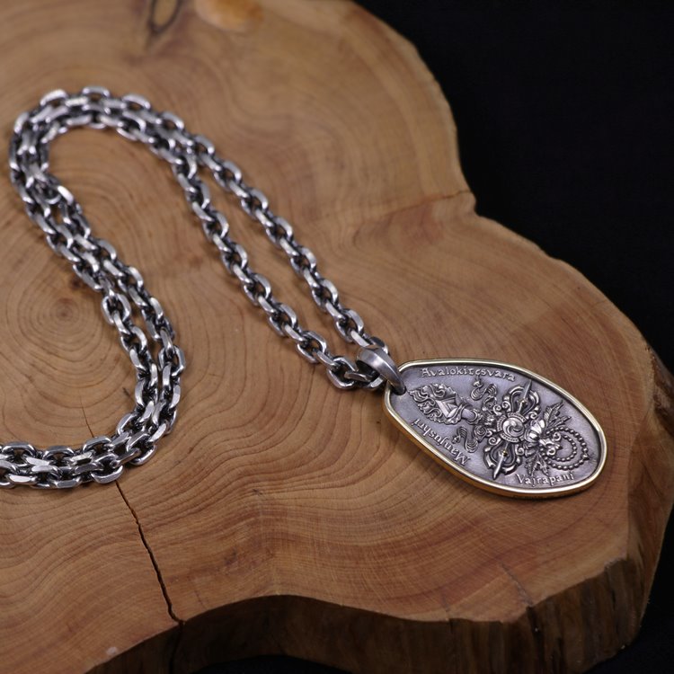 Three Great Bodhisattvas Buddhism Pendant